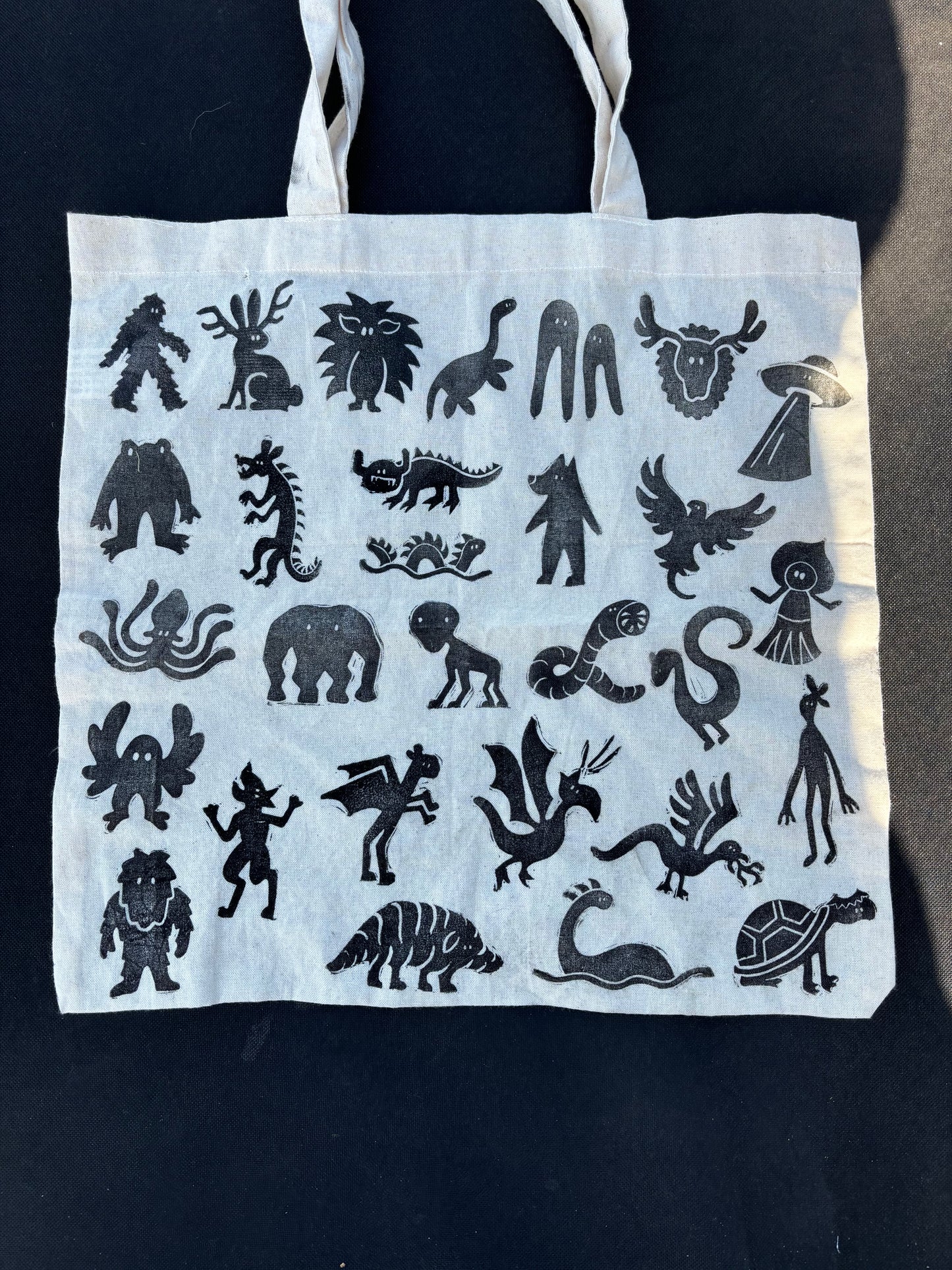 Mini monsters tote bag (cotton)