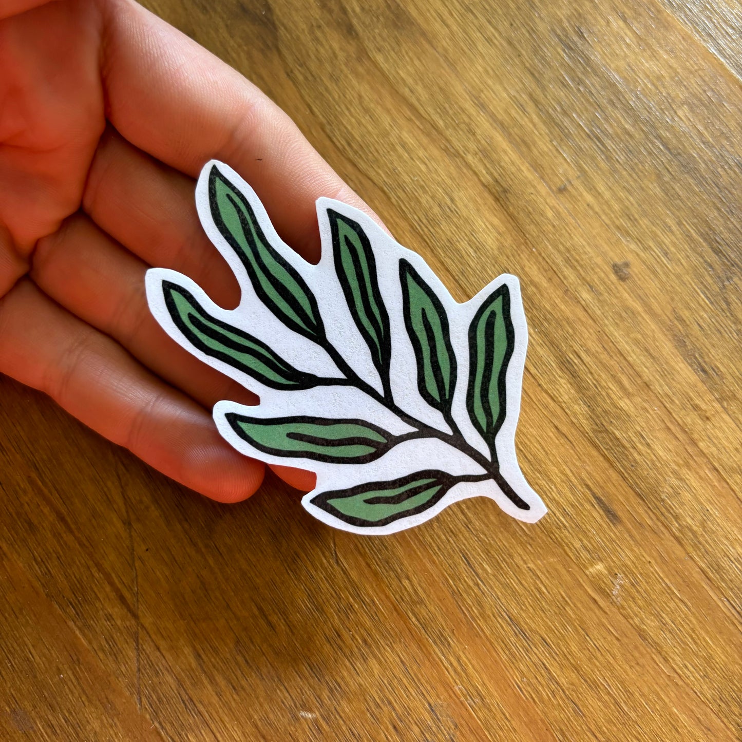 Leaf sticker
