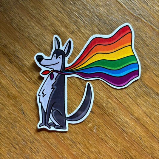 pride dog sticker