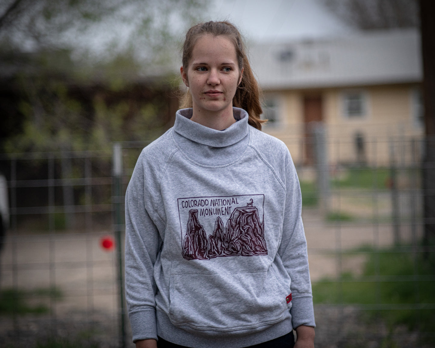 L - Monument neck hoodie