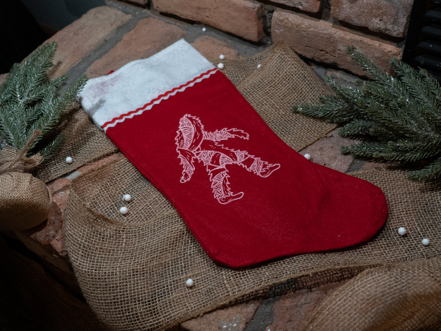 Baby squatch stocking  (right)